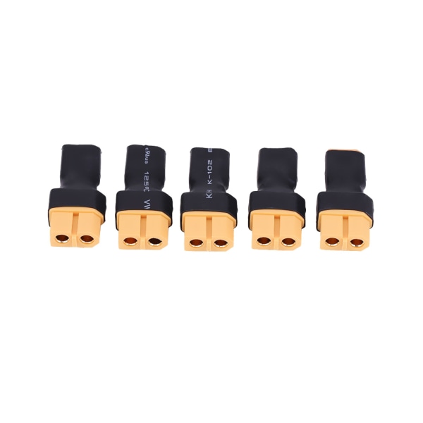 5st/ set RC Drone Connector Adapter Batteriomvandlarkontakt (XT30 hane till XT60 hona)