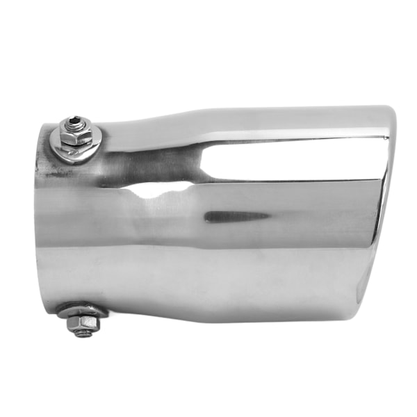 Sølv Universal Eksospotte Rustfritt Stål Eksosrør 76mm/2.99in Innløp 89mm/3.50in Utløp for Bil