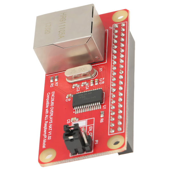 ENC28J60 Ethernet LAN Nettverksadaptermodul for Raspberry Pi Zero-kort