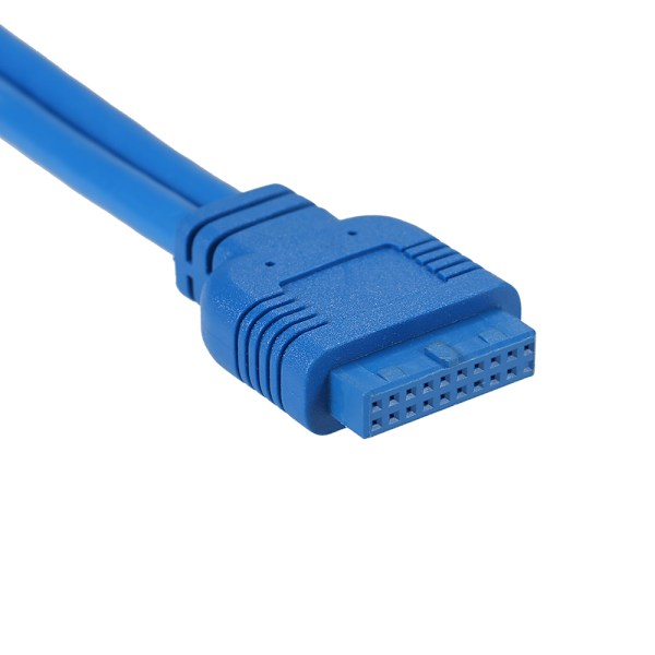 USB 3.0 Frontpanel Hub 2 Portars Expansionsfack 20 Pin till USB3.0 60cm Fäste Adapterkabel för PC Desktop 2.5
