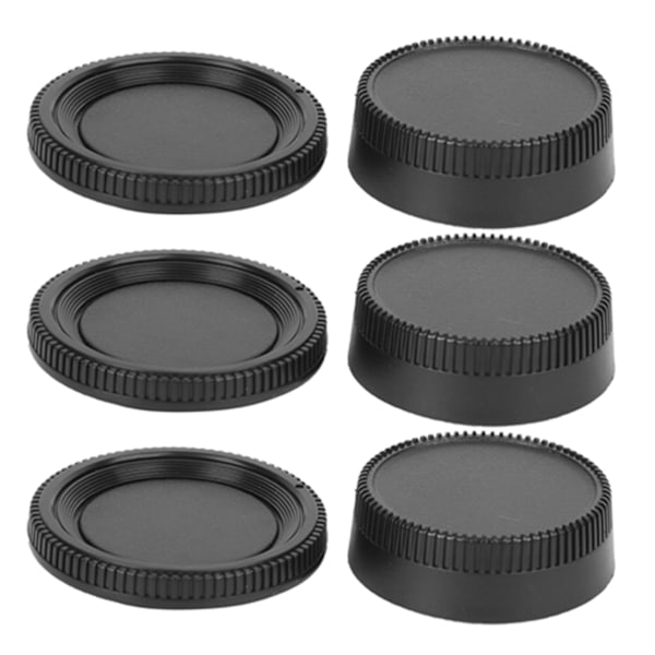 Hardplast Svart Lett Støvtett Ripesikkert Kamerahus Objektivdekselsett for Nikon F-fatningskameraer