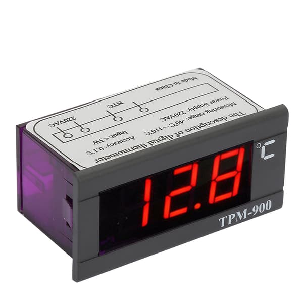 TPM‑900 220V Digital Temperaturregulator LED Panelmätare med Sensor Termostatregulator