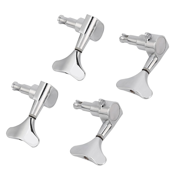 2L2R Fishtail-formade knappförseglade stämskruvar för basgitarr (silver)