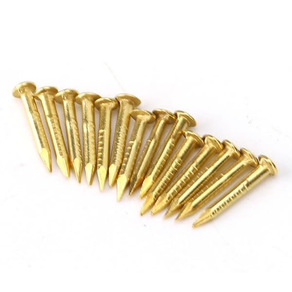 100 stk. rundhovedsøm messing møbelhængsel hardware tilbehør 10 mm/15 mm/18 mm/22 mm 10 mm længde