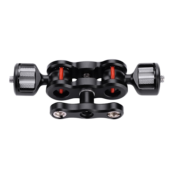 Multifunktionell Dubbel Kulhuvud Hot Shoe Magic Arm Mount Adapter Kamera Tillbehör