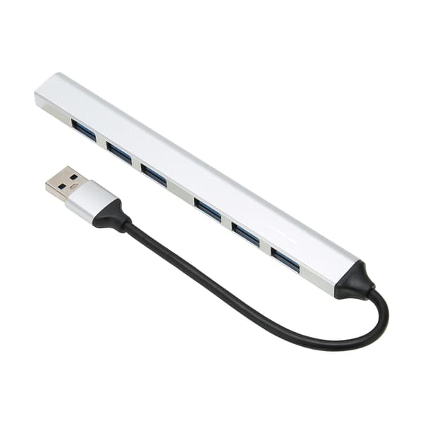 USB3.0 Hub Bærbar Ultra Slim Aluminium Multifunksjon 7 Porter Utvider Adapter USB Data Hub for Laptop