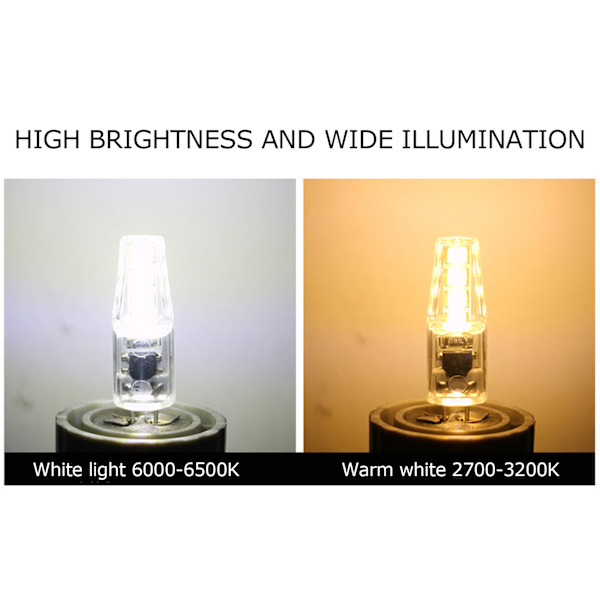 10 st G4 8LED-lampor 2835 Lampchips 2W 360 graders PC-lampa för hemmakontor 220V Vit ljus