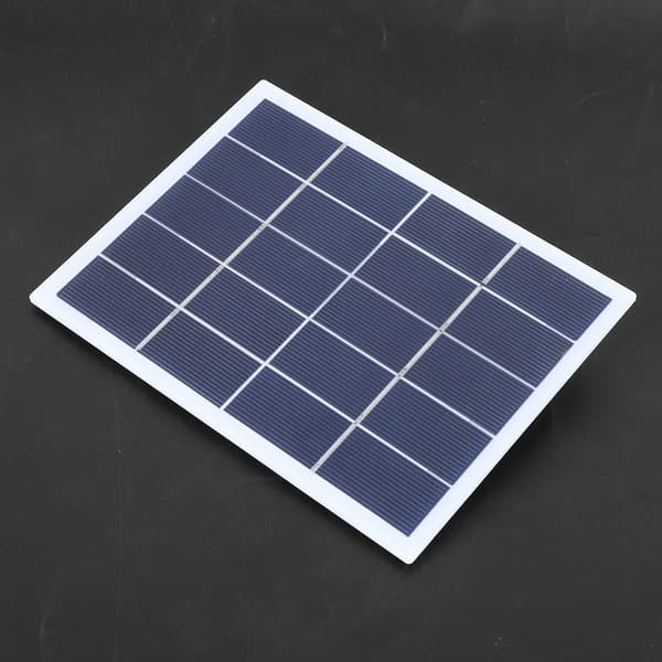 3W 5V Polycrystalline Silisium Solcellepanel DC Utgangslader Batteri Utendørs Hagelys