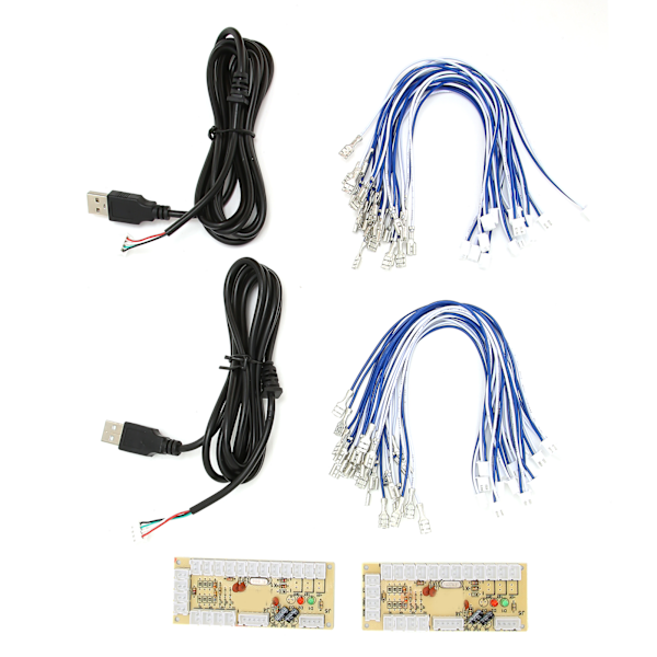 2 Spelare Arkad Encoder Ingen Latens DIY Arkad Encoder med USB-kablar och Knappkablar för MAME