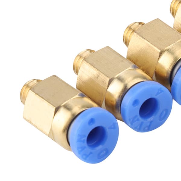 5 STK 3D-printertilbehør PC4-M6 Lige igennem Pneumatisk Samling Ydre Diameter 4MM
