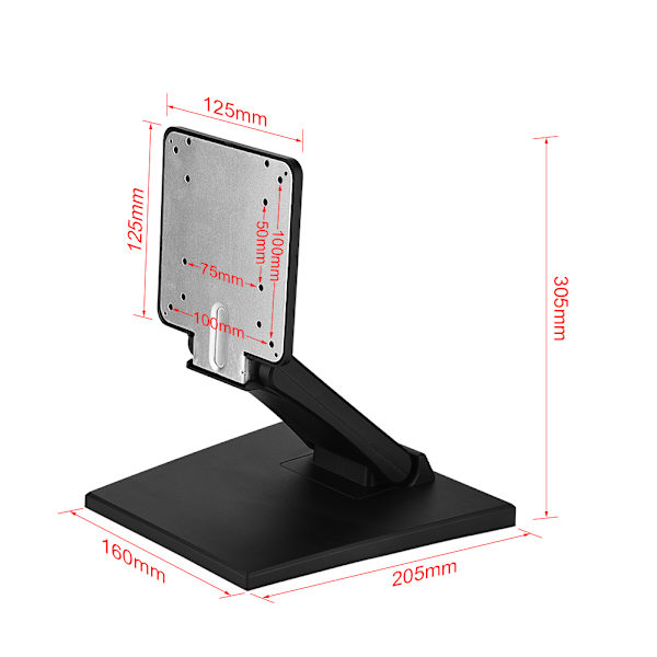 Skrivbordsfäste, Stativ, Hållare, Bas för 10-24 Tums Platt LED LCD-Skärm