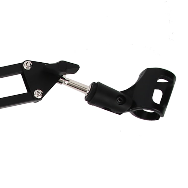 Mikrofon Saxställ Suspension Professionell Metall med Justerbar Arm Mikrofonhållare Svart