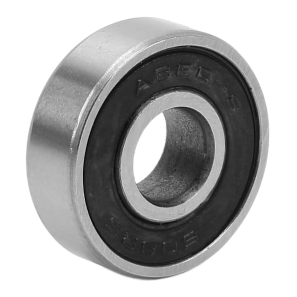 8 stk. 608RS ABEC 9 Kuglelejer Kulstofstål Forseglede Skateboard Lejer 8x22x7mm til Rulleskøjter Danseboards Sort