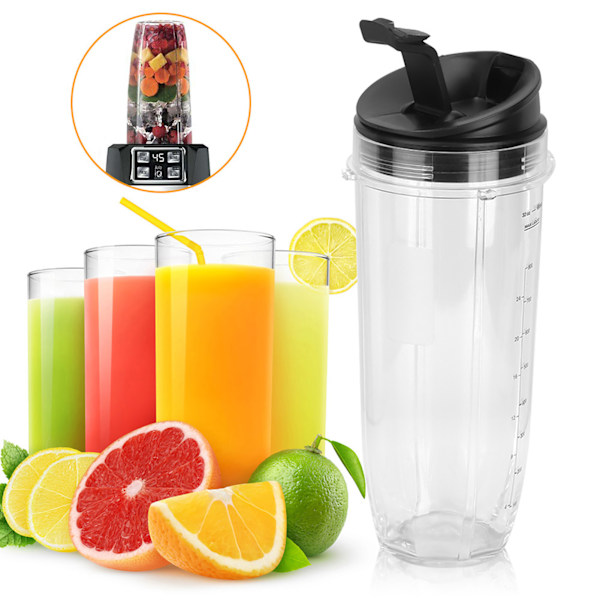 Kop Låg Blender Del Sæt til NINJA 900W 1000W Blender Tilbehør Udskiftning (950ml)
