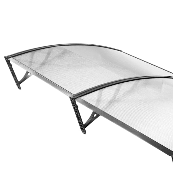 Fönsterdörr Markis Tak Transparent Balkong Exteriör Solskydd Vindtät Tyst med Plast Stålfäste 100cm Förlängning 300CM Mot Vägg