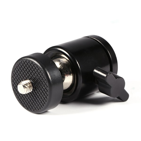 Ny 360° Mini Kulhuvudfäste för 1/4\" Kamerastativ & 3/8\" Blixtfäste
