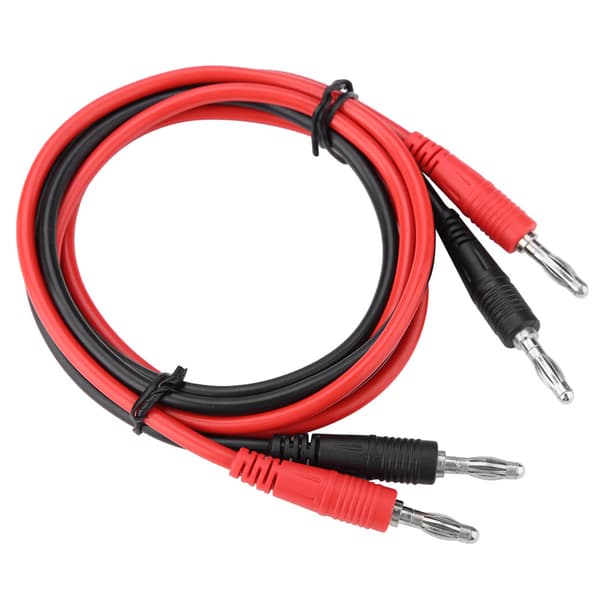 P1041 2 stk. 4 mm bananplugg til bananplugg testkabel multimeter testkabler