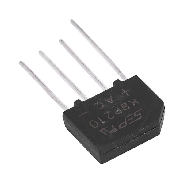 2A 1000V Diodbrygga KBP210 Platt Likriktare Brygga för Elektronisk Krets (10st)