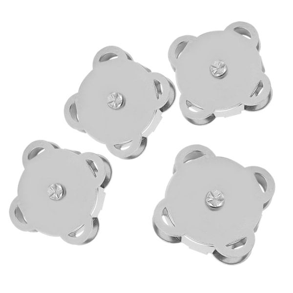 10 st/set Magnetlås i Metall Snäppfästen Knappar DIY Klädväska Tillbehör (Ljus Vit)