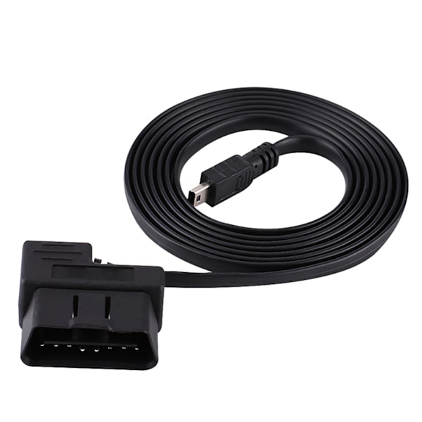 180 cm bil OBDII OBD2 EOBD 16-pin diagnostisk forlængeradapter til mini USB-kabel