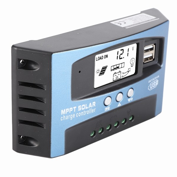 MPPT 100A Solar Charge Controller Dobbelt USB LCD-display 12V 24V