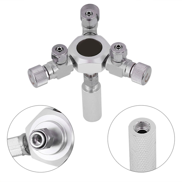 Multi Ways Distributor Akvarium Regulator CO2 Splitter Ventil Akvarium (3-vägs)
