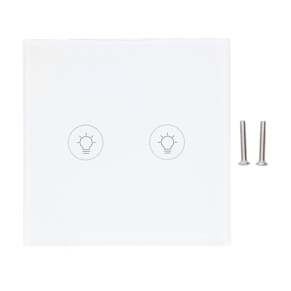 Væg Touch Lyskontakt Timing Funktion Hærdet Glas Dæmpning Smart APP Kontrol Lampekontakt til Zigbee 90‑