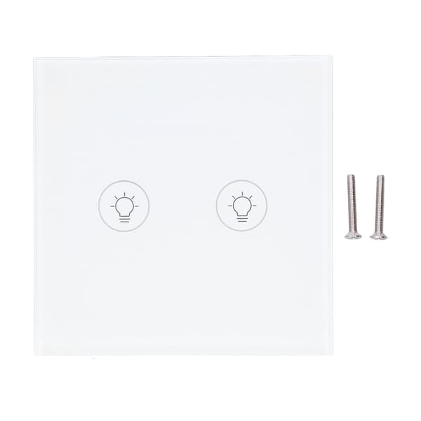 Vägg Touch Ljusbrytare Timerfunktion Härdat Glas Dimning Smart APP Kontroll Lampbrytare för Zigbee 90‑