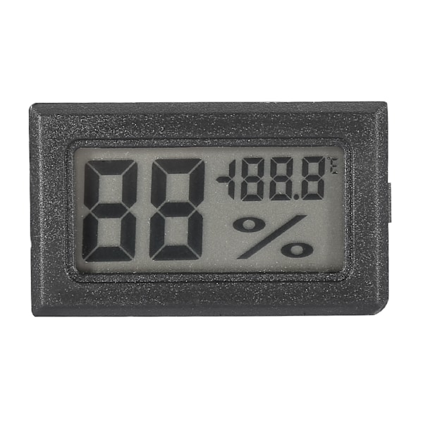 Digitalt LCD Hygrometer Indendørs Termometer Fugtighedsmåler til Hjem, Kontor, Drivhus (Sort)