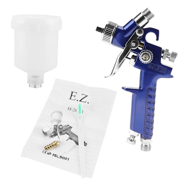 H-2000A Ammattimainen 1.0mm Suutin 125ml Paineilmaruiskupistooli Automaalaukseen ja Korjaukseen (1.0mm)