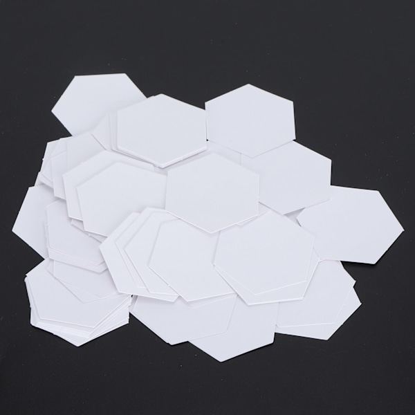 100 kpl tilkkutyömalli kuusikulmio paperi mallilevy tilkkutyö ompelu askartelu DIY-ompelutyökalu (22 mm kuusikulmio)