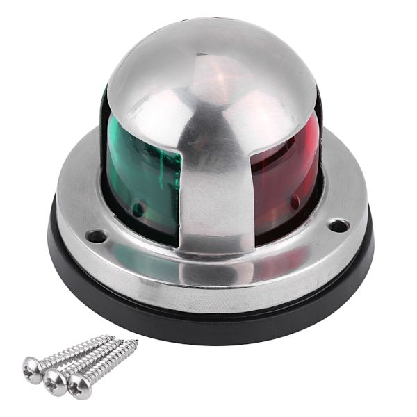 Marinebåd 12V Rustfrit Stål Rød&amp;Grøn LED Navigationssignal Lys Lampe Yacht Tilbehør