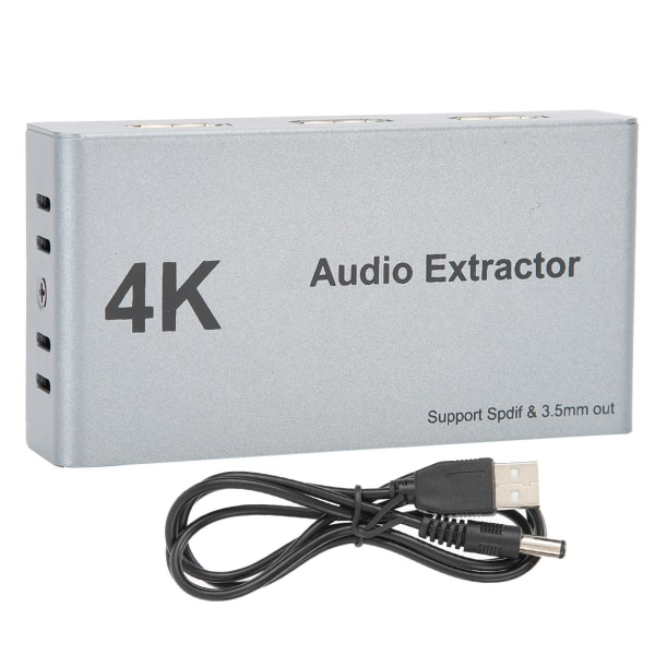 HDMI Audio Extractor Distributor 2 in 1 ut 4k 30hz HDMI till HDMI optica spdif 3,5 mm