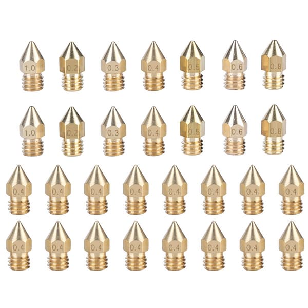 30 stk. 3D-printerdysekit 1,75 mm filamentekstruder printhoved printertilbehør