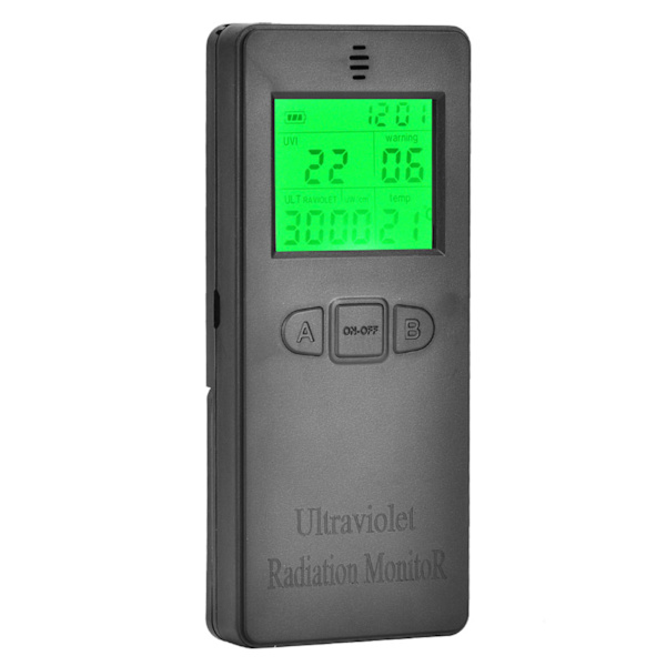 LCD Bærbar Digital Ultraviolet Strålingsdetektor UV UVI Meter Tester med Temperaturvisning