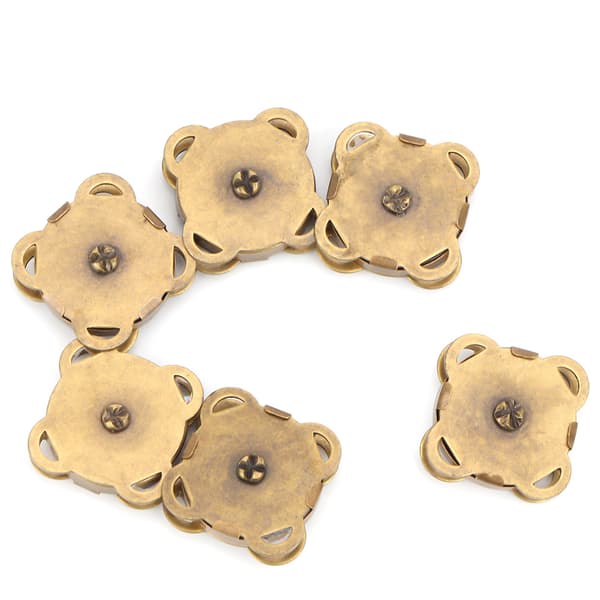 10 stk./sæt Magnetisk metalspænde Trykknapper DIY Tøjtaske Tilbehør (Bronze)