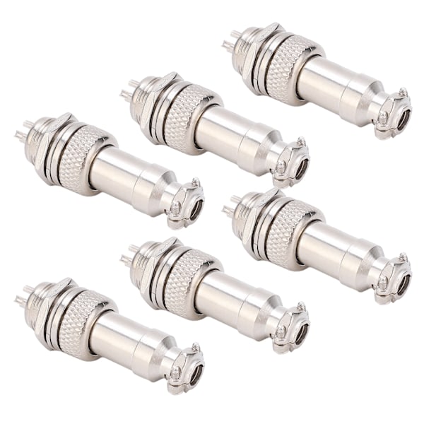 5 kpl Ilmailupistokeliitin Uros Naaras Johto Paneeli Virta Runko Metallitarvikkeet 5A GX12 450V3pin