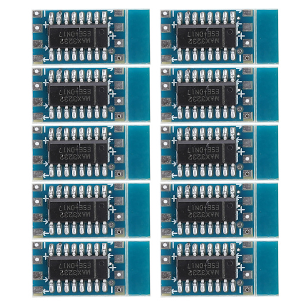 10 st MCU Mini RS232 till TTL-omvandlare för Arduino MAX3232 Adaptermodulbräda