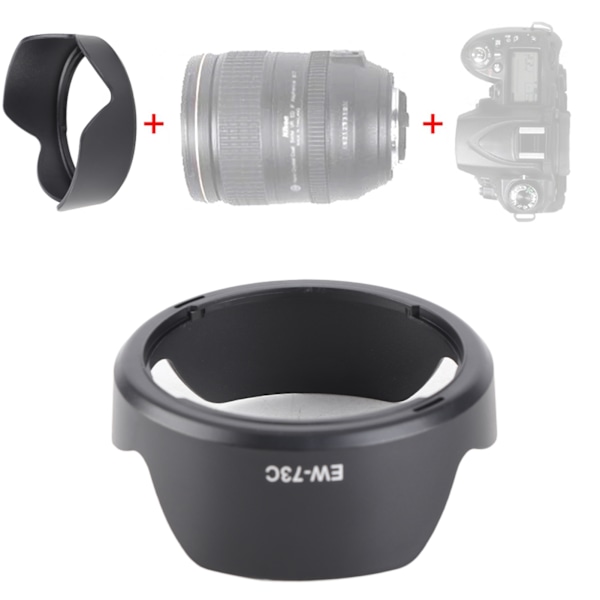 EW‑73C Kvalitets Bærbar Plastik Kamera Objektiv Modlysblænde til EF S 10‑18mm F4.5‑5.6 IS STM