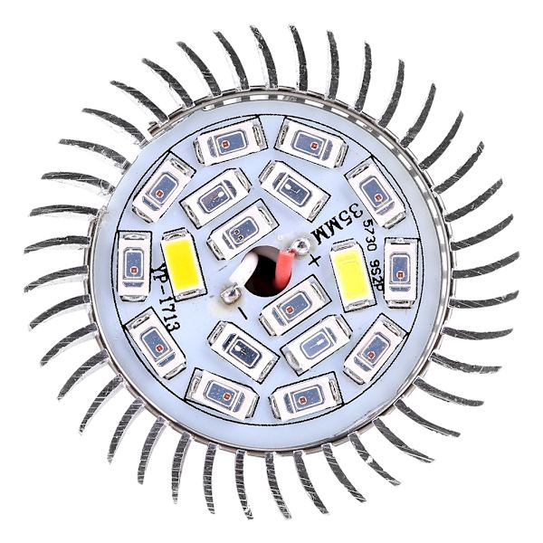 Full Spectrum 85-265V 18W 18 LED Växtlampa Blommor Växter Hydroponisk Odling Glödlampa (E14)