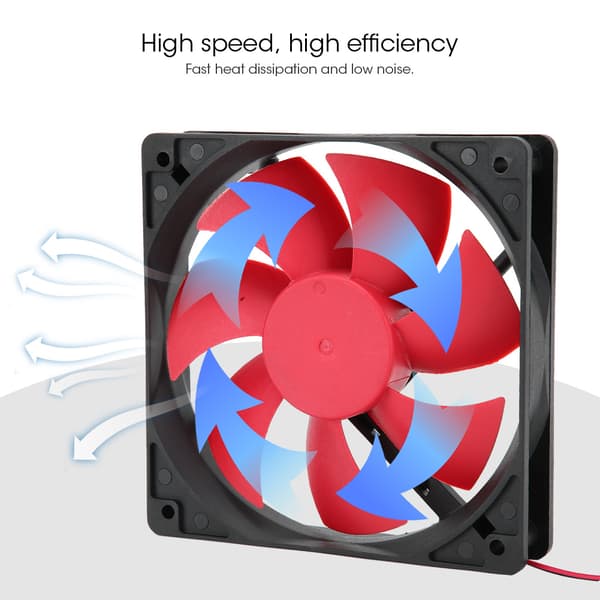 5 stk. Computer Strømforsyning Køleventilator Strømforsyning Køler LED PC Kabinet Ventilator Køleplade 12V 12cm