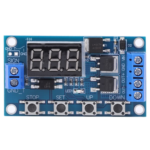 Timer Delay Switch Kretskort Trigger Cykel Timing Dubbel MOS Rör Kontroll 12 24V