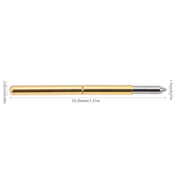 100 stk. P125‑B Testprobe 2,0 mm Fjeder Test Detektionsprobepinde Messing Pogo Pins