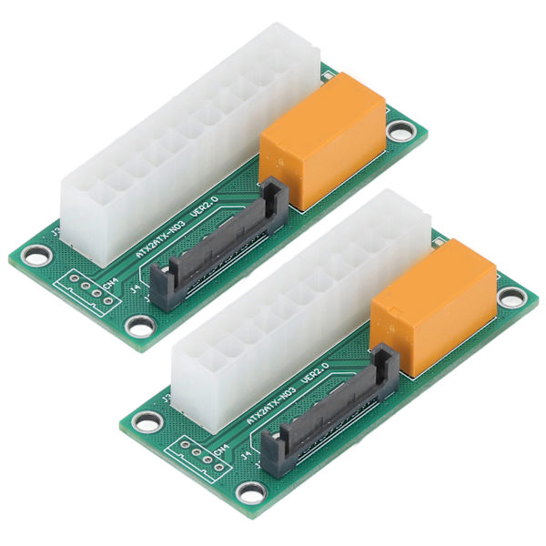 Dual Strømforsyning Synkroniseringsstarter SATA Interface Dual PSU Adapter 24 Pin Dual Strømstik til BTC Miner