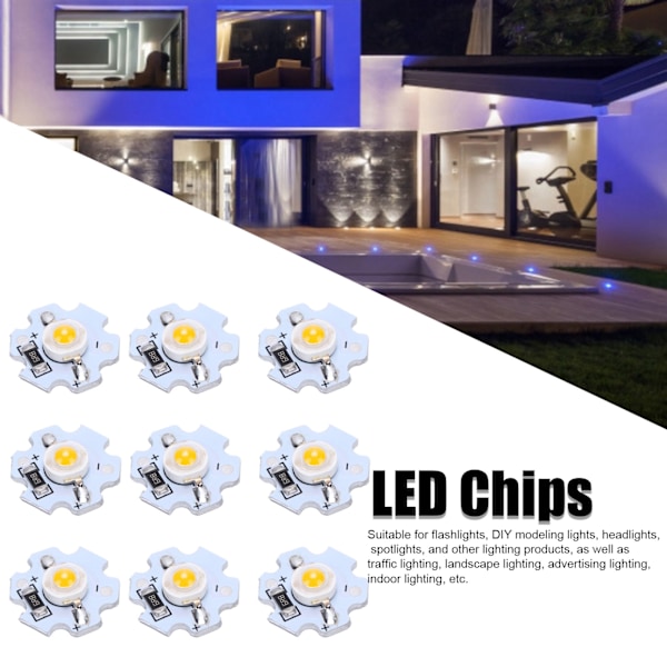 25 stk. 5V LED-chips 200LM 1W Højeffekt LED-lampeperler til DIY-belysningsarmaturer Gult lys 588‑590NM