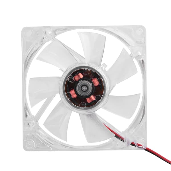 80 mm LED-lys 12V 4-benet lydløs PC-kabinet køleventilator computerkøler blå