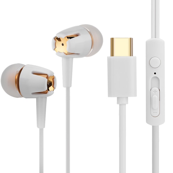 Handsfree-samtal Typ C Hörlurar i örat Super Djup Bas Typ C Hörlurar med Mikrofon för LETV