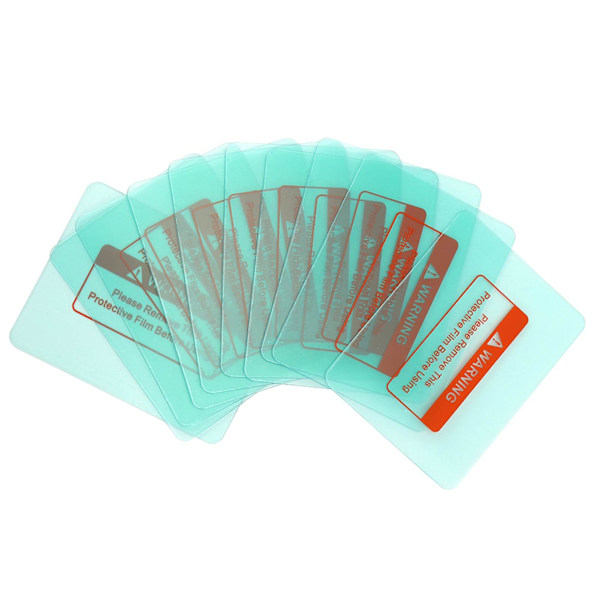 10 st Svetshjälmslinsöverdrag Transparent Skyddsplatta Runda Hörn 116 x 90mm