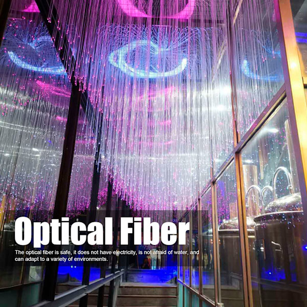 2m 300 stk. PMMA Plast Optisk Fiberkabel for Stjernehimmel Fiberoptisk Lysdekor