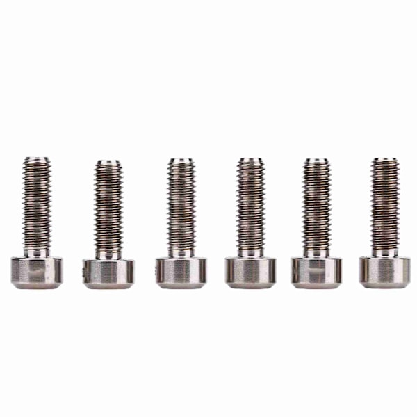 6st set M5*16mm Titanlegering Cykel Fast Stam Bultar För Cykel Mountain Stam (titan)